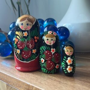 Russian Nesting Dolls Strawberry Design